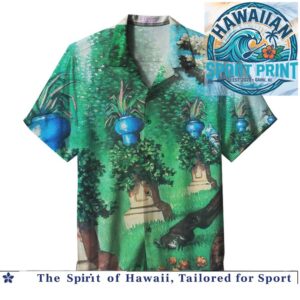 Classical Art Green Garden Nature Aesthetic Summer Hawaiian Shirt
