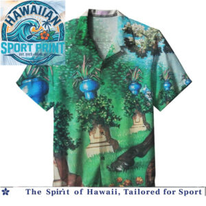 Classical Art Green Garden Nature Aesthetic Summer Hawaiian Shirt