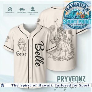 Disney Belle Castle Storybook Vintage Baseball Jersey