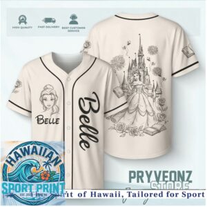 Disney Belle Castle Storybook Vintage Baseball Jersey