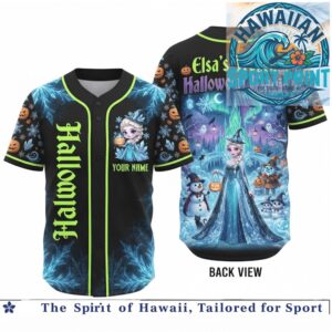 Elsa Frozen Halloween Magic Winter Disney Baseball Jersey