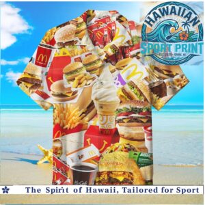 Fast Food Fast Casual Burgers Fries Cola Hawaiian Shirt
