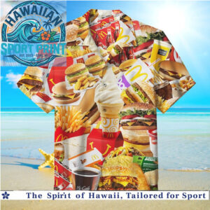 Fast Food Fast Casual Burgers Fries Cola Hawaiian Shirt