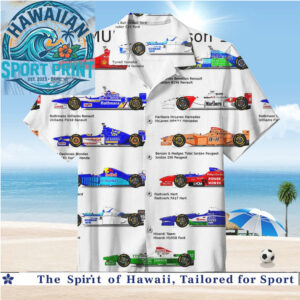 Formula 1 Vintage Grand Prix Racing Cars Hawaiian Shirt