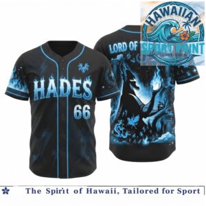 Hades Lord Of The Dead Blue Flame Greek Myth Baseball Jersey