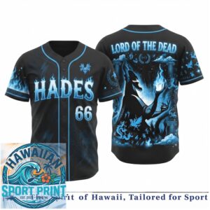 Hades Lord Of The Dead Blue Flame Greek Myth Baseball Jersey