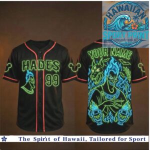 Hades Neon Flame Villain Baseball Jersey