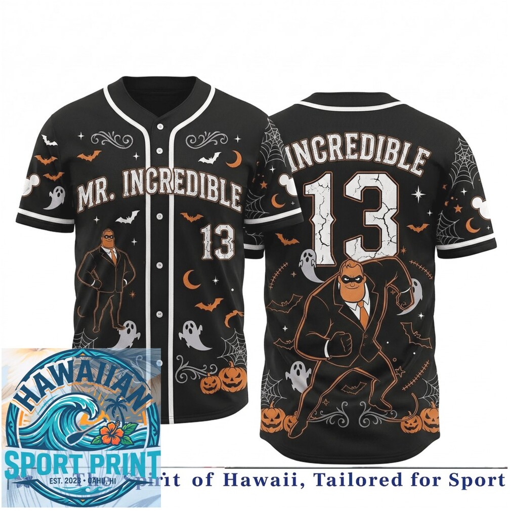 Halloween Mr Incredible Hero Pumpkin Spooky Night Custom Baseball Jersey Halloween Mr Incredible Hero Pumpkin Spooky Night Custom Baseball Jersey