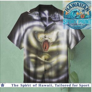 Heavy Metal Rock Snake Airbrush Retro Airbrushed Style Hawaiian Shirt