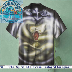 Heavy Metal Rock Snake Airbrush Retro Airbrushed Style Hawaiian Shirt