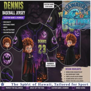 Hotel Transylvania Dennis Halloween Castle Custom Baseball Jersey