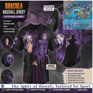 Hotel Transylvania Dracula Halloween Custom Baseball Jersey