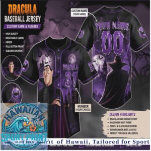 Hotel Transylvania Dracula Halloween Custom Baseball Jersey