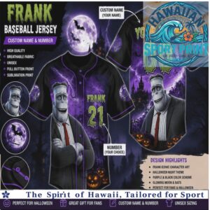 Hotel Transylvania Frank Monster Halloween Custom Baseball Jersey