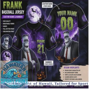 Hotel Transylvania Frank Monster Halloween Custom Baseball Jersey