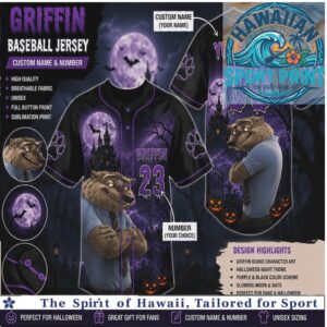 Hotel Transylvania Griffin Invisible Man Halloween Baseball Jersey