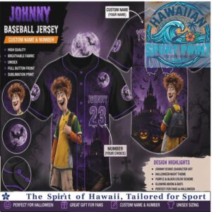 Hotel Transylvania Johnny Halloween Night Neon Baseball Jersey