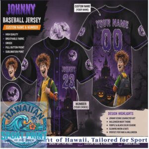 Hotel Transylvania Johnny Halloween Night Neon Baseball Jersey