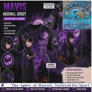 Hotel Transylvania Mavis Halloween Night Custom Baseball Jersey