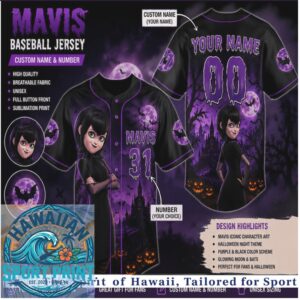 Hotel Transylvania Mavis Halloween Night Custom Baseball Jersey