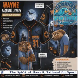 Hotel Transylvania Wayne Werewolf Halloween Custom Baseball Jersey