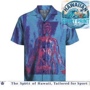 Human Anatomy Blue Red Artistic Vintage Tropical Hawaiian Shirt