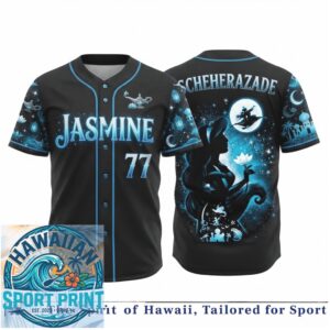 Jasmine Aladdin Magic Lamp Scheherazade Princess Baseball Jersey