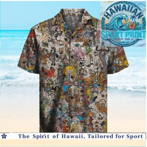Mad Magazine Underground Cartoon Graffiti Pop Art Hawaiian Shirt