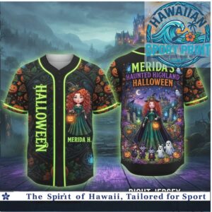 Merida Haunted Highland Brave Disney Halloween Baseball Jersey