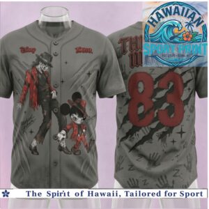 Michael Jackson Thriller Mouse Vintage 83 Concert Baseball Jersey
