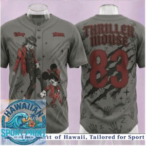 Michael Jackson Thriller Mouse Vintage 83 Concert Baseball Jersey