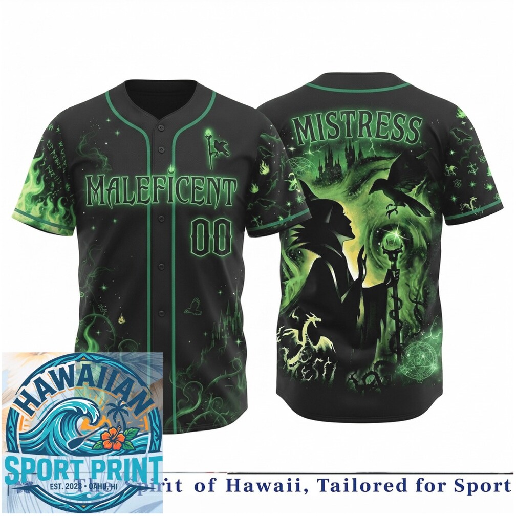 Mistress Maleficent Green Flame Villain Dark Fantasy Jersey Mistress Maleficent Green Flame Villain Dark Fantasy Jersey