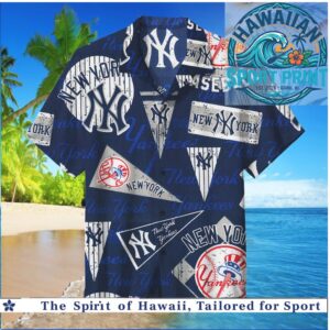 New York Yankees Baseball Team Logo Sports Fan Merchandise Hawaiian Shirt