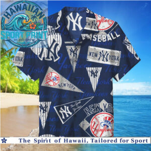 New York Yankees Baseball Team Logo Sports Fan Merchandise Hawaiian Shirt