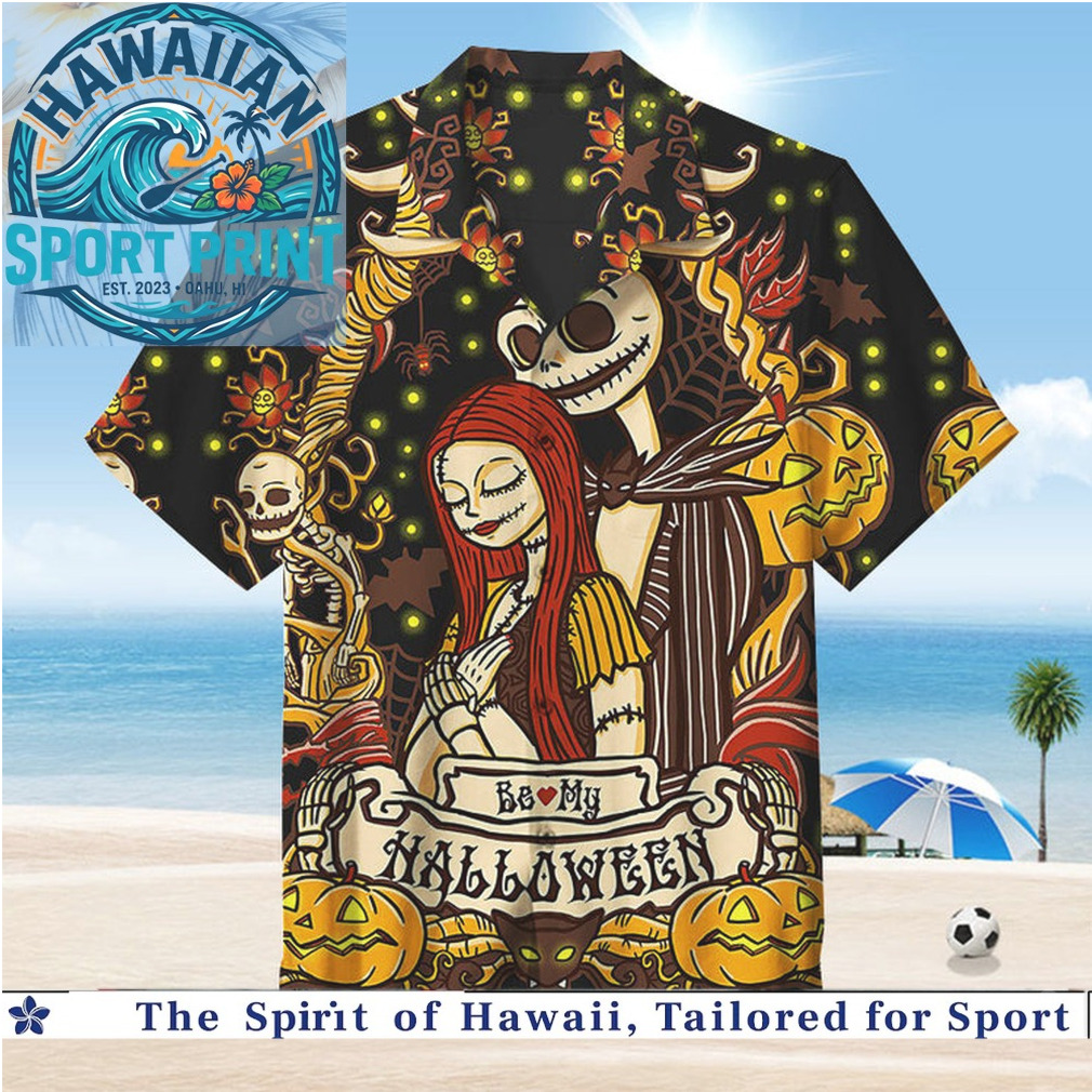 Nightmare Before Christmas Jack And Sally Halloween Hawaiian Shirt Nightmare Before Christmas Jack And Sally Halloween Hawaiian Shirt
