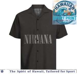 Nirvana Grunge Rock Band Minimalist Black Tropical Hawaiian Shirt