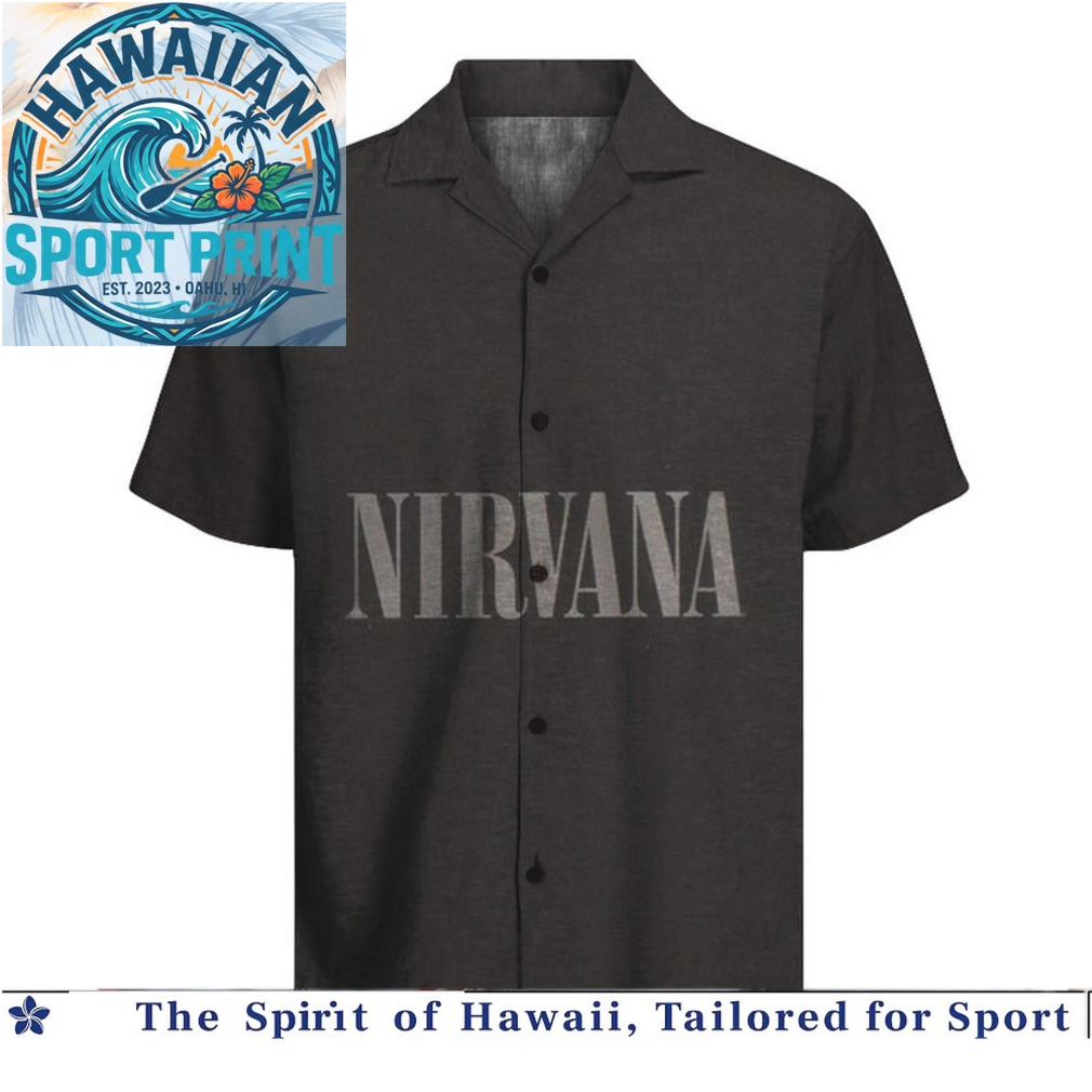 Nirvana Grunge Rock Band Minimalist Black Tropical Hawaiian Shirt Nirvana Grunge Rock Band Minimalist Black Tropical Hawaiian Shirt