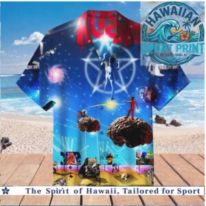 Rush Band Space Odyssey Progressive Rock Concert Hawaiian Shirt
