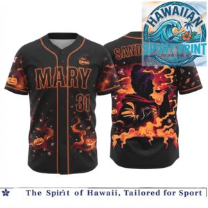 Sanderson Halloween Witch Mary Horror Movie Baseball Jersey