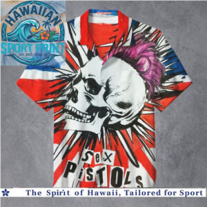 Sex Pistols Punk Rock British Flag Skull Hawaiian Shirt