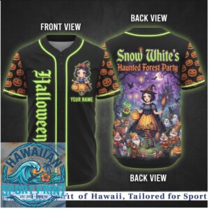 Snow White Haunted Forest Party Witch Pumpkin Custom Baseball Jersey