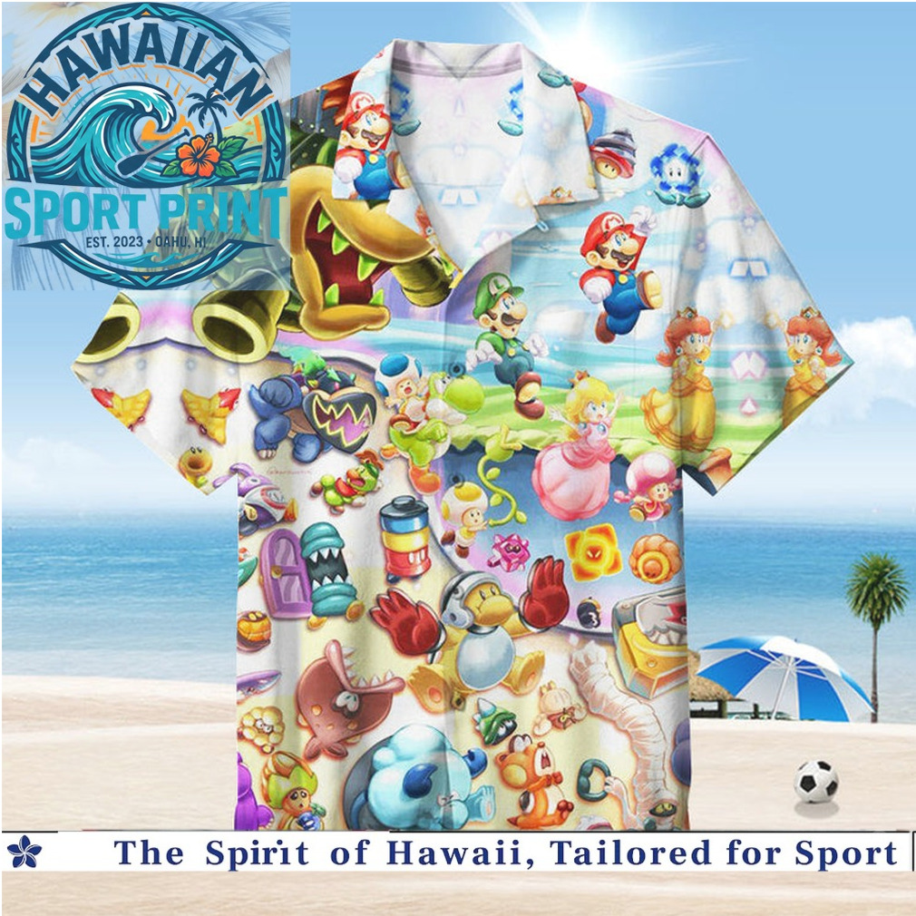 Super Mario Gaming Characters Retro Adventure Tropical Hawaiian Shirt Super Mario Gaming Characters Retro Adventure Tropical Hawaiian Shirt