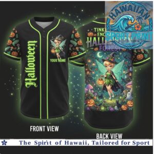 Tinker Bell Enchanted Forest Halloween Magic Disney Baseball Jersey
