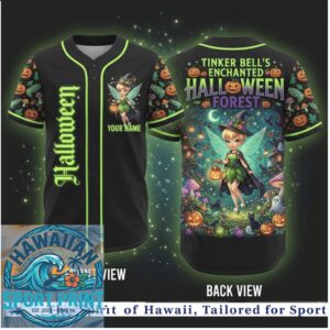 Tinker Bell Enchanted Forest Halloween Magic Disney Baseball Jersey