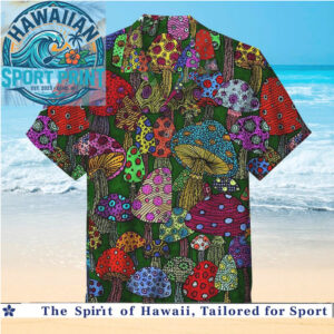 Trippy Psychedelic Mushrooms Magic Forest Summer Hawaiian Shirt