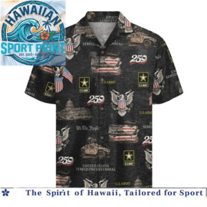 US Army 250th Semicentennial Military American Eagle Patriotic Hawaiian Shirt